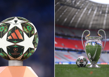 A Collage Of Uefa Champions League Final Ball.